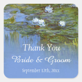 Adesivo Quadrado Claude Monet por água, favor de casamento