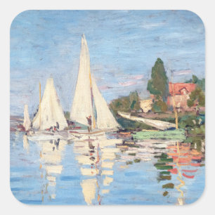 Adesivo Quadrado Claude Monet - Regattas em Argenteuil