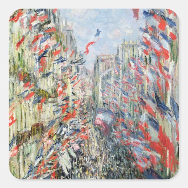 Adesivo Quadrado Claude Monet | Rue Montorgueil, Paris (Frente)