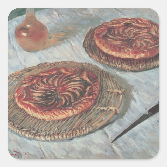 Adesivo Quadrado Claude Monet | Tartes de Fruta, 1882 (Frente)