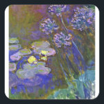 Adesivo Quadrado Claude Monet Water Lily Agapanthus<br><div class="desc">Claude Monet's Water Lily e Agapanthus - Claude Monet's Water Lily e Agapanthus é uma pintura impressionista maravilhosa feita por um dos maiores artistas de flores de todos os tempos. O jardim aquático está vivo com cor e emoção, enquanto o roxo Agapanthus flui de seus caules azuis e verdes. A...</div>