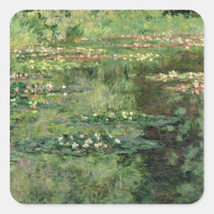 Adesivo Quadrado Claude Monet Waterlily Pond, 1904
