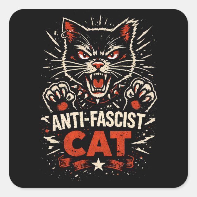 Adesivo Quadrado Claws of Resistance (Frente)