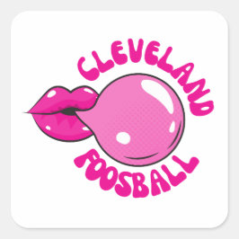 Adesivo Quadrado Cleveland Foosball Bubblegum Sticker
