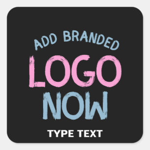 ADESIVO QUADRADO CLIENTE FASHIONÁVEL SIMPLES E LIMPO NEGRO