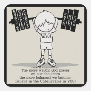 Adesivo Quadrado Club BITUB - Mais Equilibrado