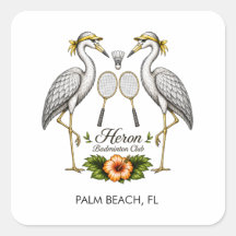Clube de Badminton Heron Vintage Personalizado