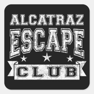 Adesivo Quadrado Clube de Escape Alcatraz