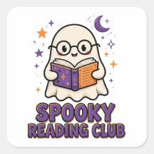 Clube de Leitura Assustador Fantasma Fofo Lendo Li