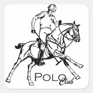 Adesivo Quadrado clube desportivo equestre