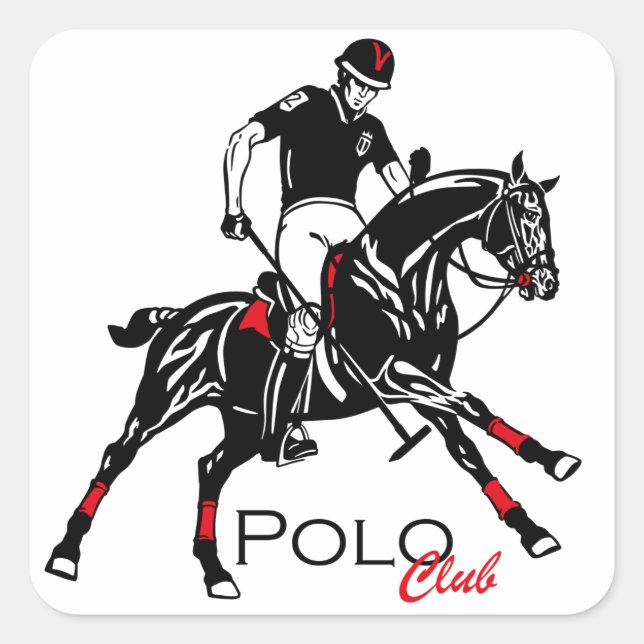 Adesivo Quadrado clube desportivo equestre (Frente)