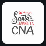 Adesivo Quadrado CNA Natal Santas favorita da CNA<br><div class="desc">CNA de Natal,  Santas favoritas CNA,  feriado de Natal,  Natal,  Natal,  Natal,  Trabalho Social,  Férias,  design de natal</div>