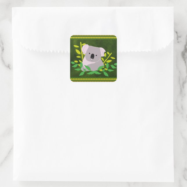 Adesivo Quadrado Coala (Bolsa)