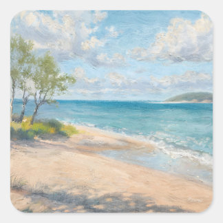Adesivo Quadrado Coastal Breeze Fine Art Beach Print