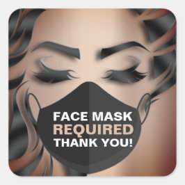 Adesivo Quadrado Cobertura da máscara de rosto - Sobrevivência de R