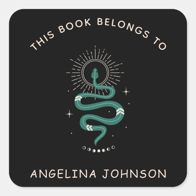 Adesivo Quadrado Cobra Mística Esotérica Mística - Cartaz de Nome M (Frente)