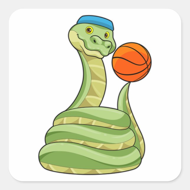 Adesivo Quadrado Cobra no basquete (Frente)
