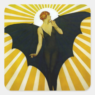 Adesivo Quadrado Cobrir da Revista Coles Phillips Sunburst