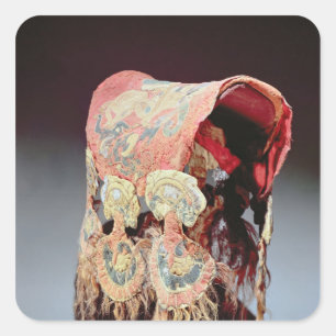 Adesivo Quadrado Cobrir da sela com os grifos que atacam cabras