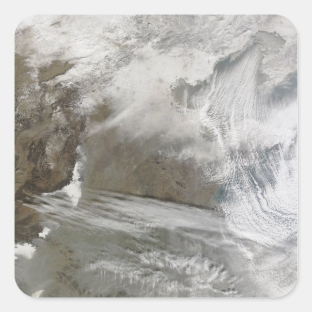 Adesivo Quadrado Cobrir de neve circunda Bo Hai (Frente)