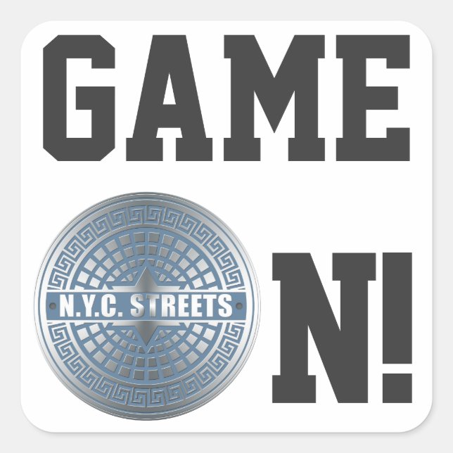 Adesivo Quadrado Cobrir Manhole NYC (Frente)