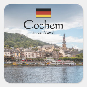 Adesivo Quadrado Cochem Alemanha Souvenir