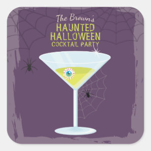 Adesivo Quadrado Cocktails Halloween