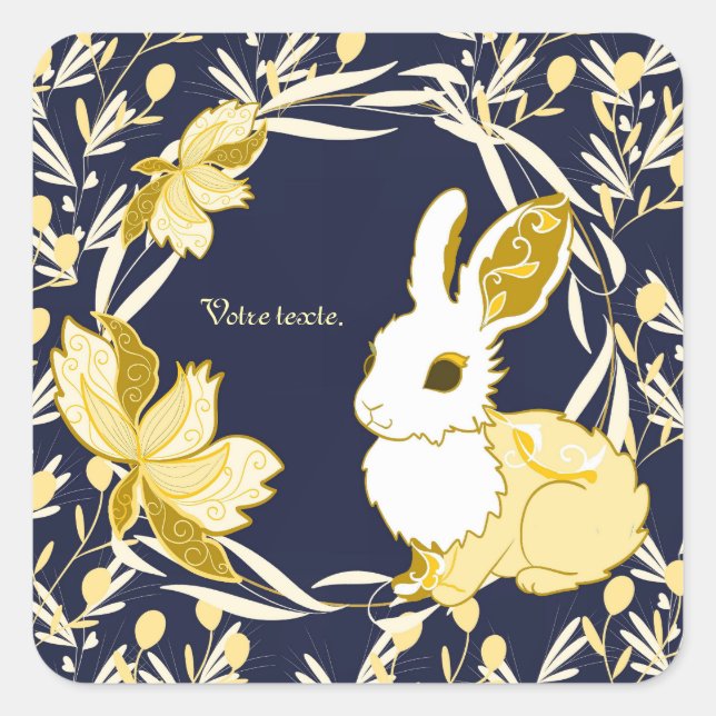 Adesivo Quadrado Coco le lapin (Frente)