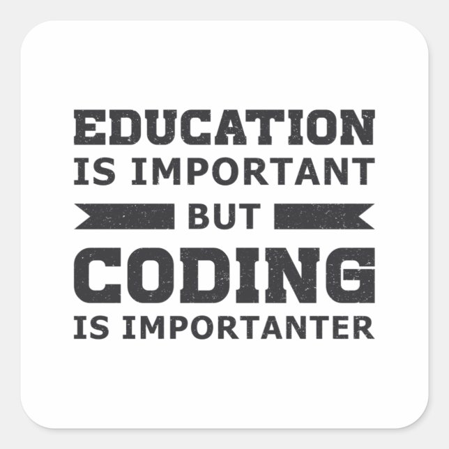 Adesivo Quadrado Codificação de código médico é importante para pro (Frente)