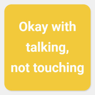 Adesivo Quadrado Codificação de cores de distância social Codifi