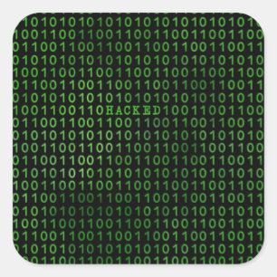 Adesivo Quadrado Código de computador CORTADO