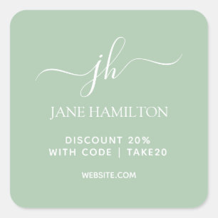 Adesivo Quadrado Código de desconto de encapsulamento para pequenas