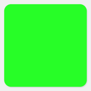 Adesivo Quadrado Código hex neon verde 00FF00