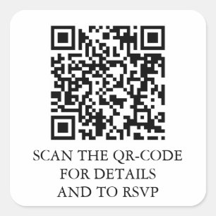 Adesivo Quadrado Código QR