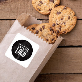 Adesivo Quadrado Código QR Adicionar seu logotipo