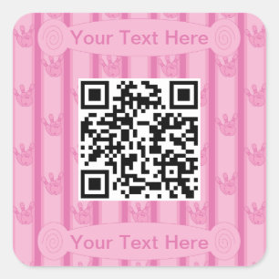 Adesivo Quadrado Código QR de Boliche divertida e Rico