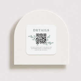 Adesivo Quadrado Código QR de Casamento Adelaide