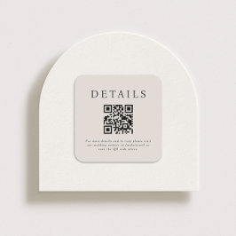 Adesivo Quadrado Código QR de Casamento Parker