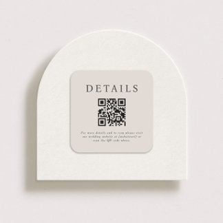 Adesivo Quadrado Código QR de Casamento Parker