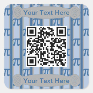 Adesivo Quadrado Código QR de Diversão e Rico PII 3.142