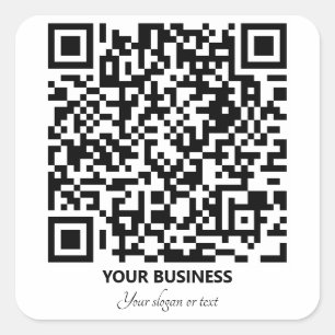 Adesivo Quadrado Código QR de Marketing Promocional Empresarial