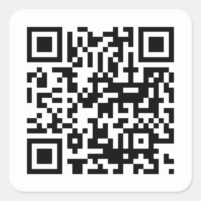 Adesivo Quadrado Código QR de Negócio (Frente)