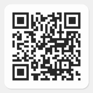 Adesivo Quadrado Código QR de Negócio