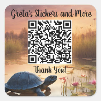 Adesivo Quadrado Código QR de Negócio