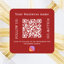 Código qr de negócios vermelhos Instagram