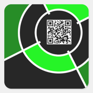Adesivo Quadrado código QR de Olhos Verdes