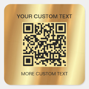 Adesivo Quadrado Código QR de verificação de Modelo personalizado D