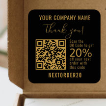 Código QR do Coupon de Desconto Dourado Obrigado