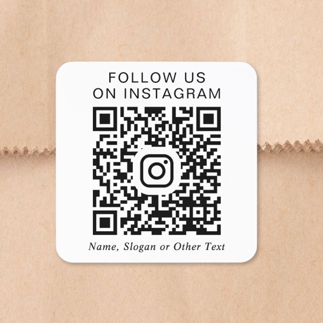 Adesivo Quadrado Código QR do Instagram (Instagram QR Code Square Sticker)