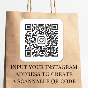 Adesivo Quadrado Código QR do Instagram Moderno
